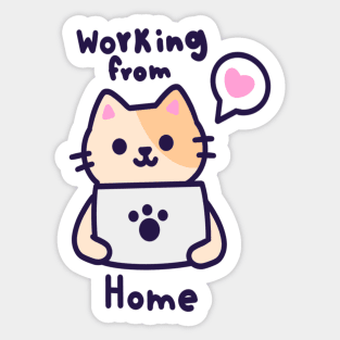 Working from home Sticker